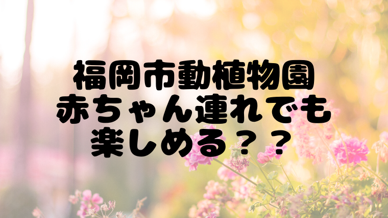 福岡市動植物園は赤ちゃん連れでも楽しめる お食事処やベビーカーの貸出サービスを使ってみた感想 このえのゆるブログ